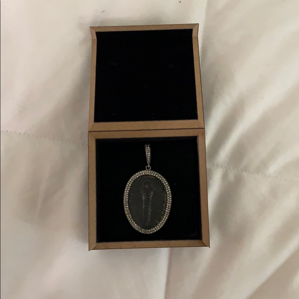 Scarab and diamond pendant